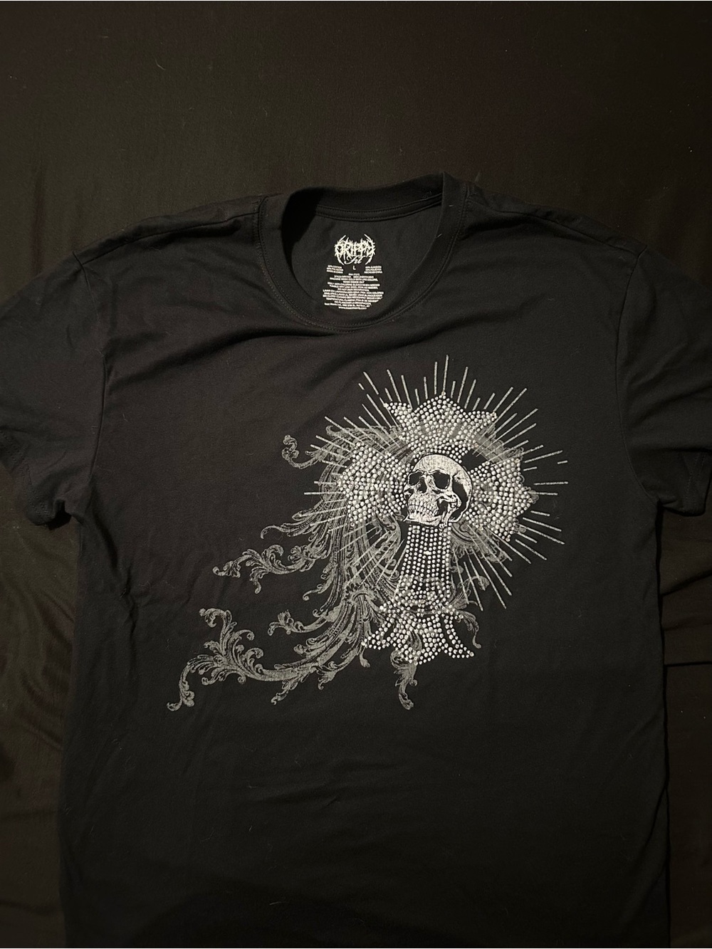 Black Graphic Skull Tee - Men's Short Sleeve Shirt